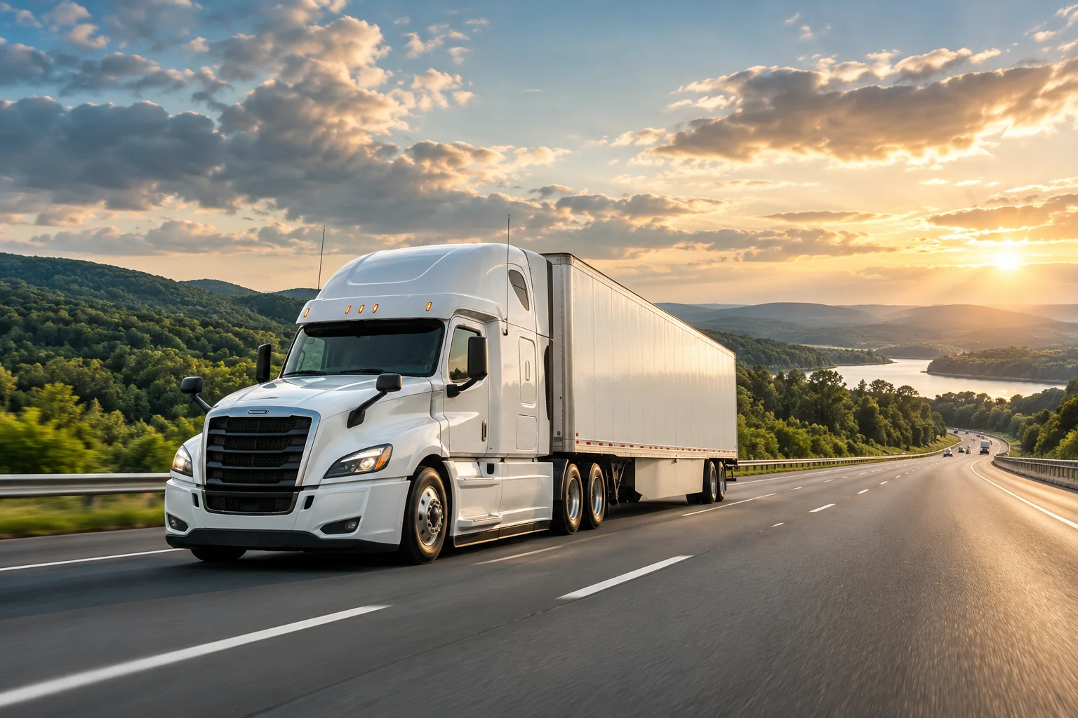Commercial truck on the highway
